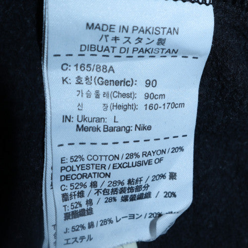 Nike Women Black Cotton Blend Pullover Sweatshirt L