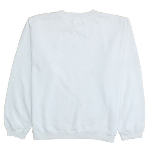 Nike Men's White Small Crew Neck Fleece Pullover Sweatshirt