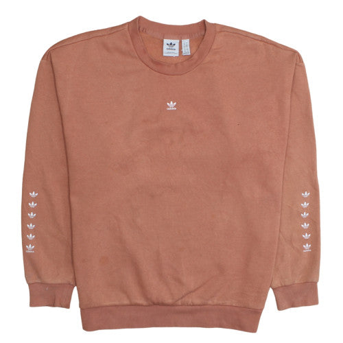 Adidas Women’s Brown Crew Neck Sweatshirt Size 10 S Trefoil Logo