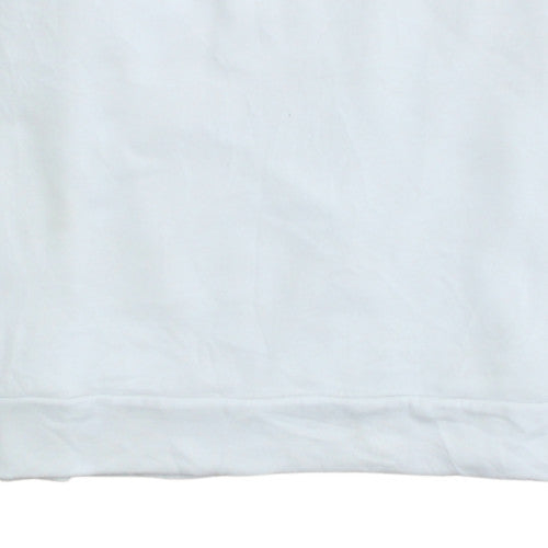 Puma Womens White 1/4 Zip Sweatshirt Medium Classic Fit