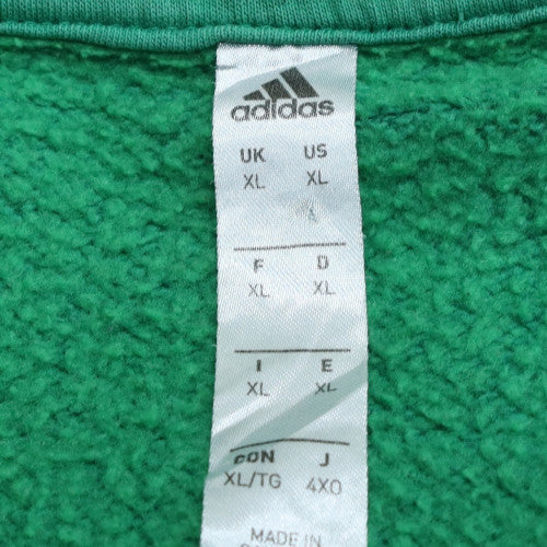 Adidas Mens Green XL Pullover Fleece Sweatshirt Crew Neck Sports