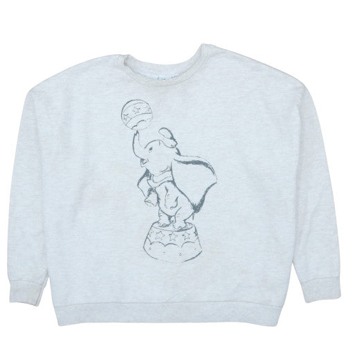 Disney Women’s Grey Dumbo Sweatshirt 2XL Pullover Cotton Print