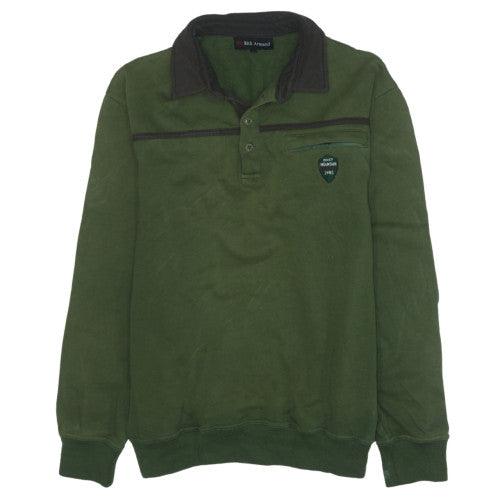 Rick Armand Men's Green Henley Sweatshirt Size L Casual Pullover