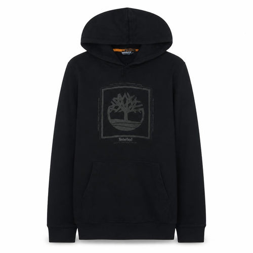 Timberland Men's Black Pullover Hoodie Small Outdoor Logo Fleece