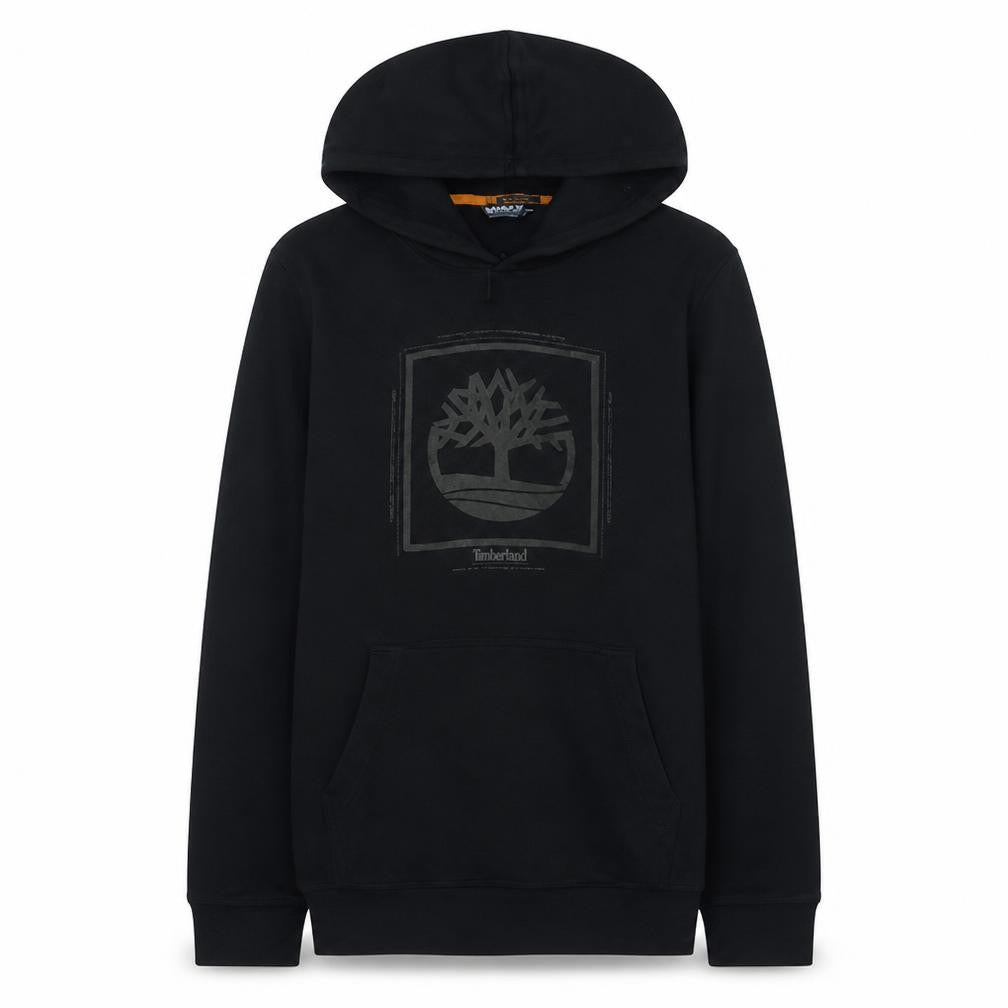 Timberland Men's Black Pullover Hoodie Small Outdoor Logo Fleece