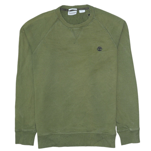 Timberland Men's Green Crew Neck Cotton Sweatshirt Size S