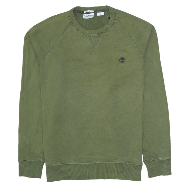 Timberland Men's Green Crew Neck Cotton Sweatshirt Size S