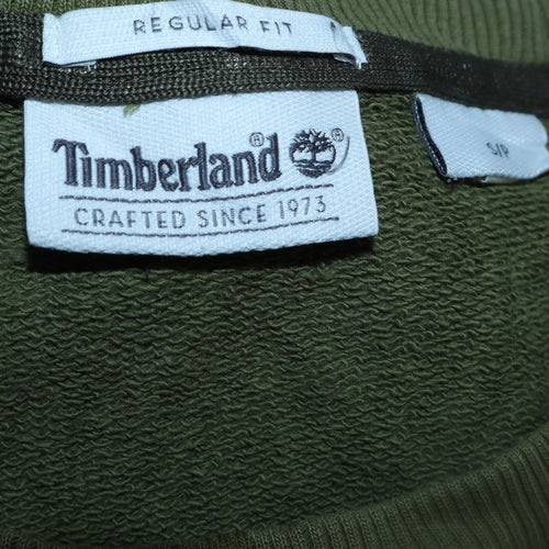 Timberland Men's Green Crew Neck Cotton Sweatshirt Size S