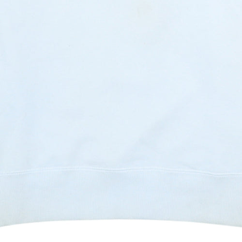 Calvin Klein Jeans Men White Small Pullover Sweatshirt Graphic Logo