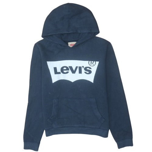Levi's Boys Blue Pullover Hoodie 4 Years Fleece Graphic Logo Sweatshirt