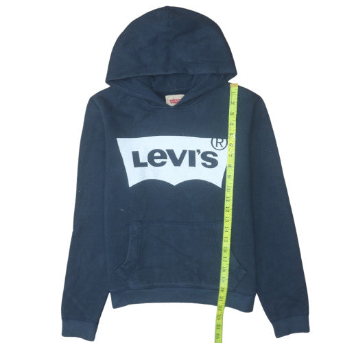 Levi's Boys Blue Pullover Hoodie 4 Years Fleece Graphic Logo Sweatshirt