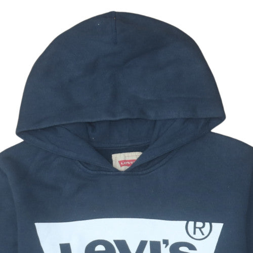 Levi's Boys Blue Pullover Hoodie 4 Years Fleece Graphic Logo Sweatshirt