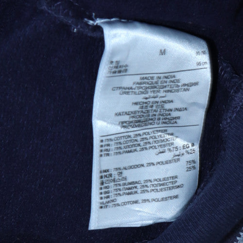 GAP Men's Blue Pullover Hoodie M Regular Fit Logo Fleece