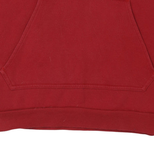 Adidas Men Red Pullover Hoodie Size M Regular Fit Sportswear