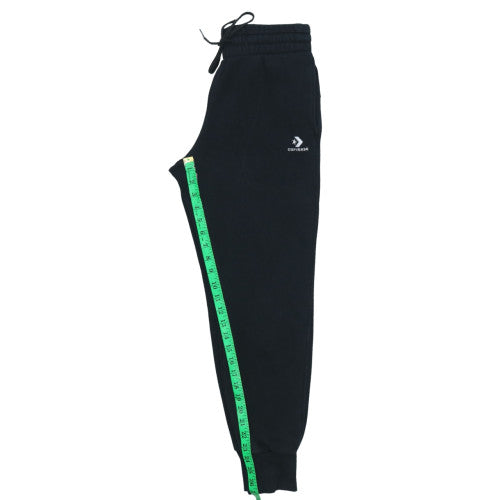 Converse Mens Black Jogger Sweatpants S Regular Fit Fleece Trousers