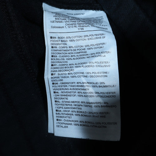 Converse Mens Black Jogger Sweatpants S Regular Fit Fleece Trousers