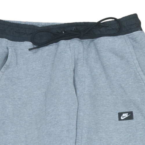 Nike Mens Grey Fleece Joggers M Regular Fit Sports Drawstring Pants