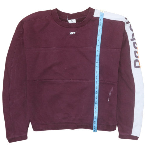Reebok Women’s Burgundy Crew Neck Pullover Sweatshirt Medium