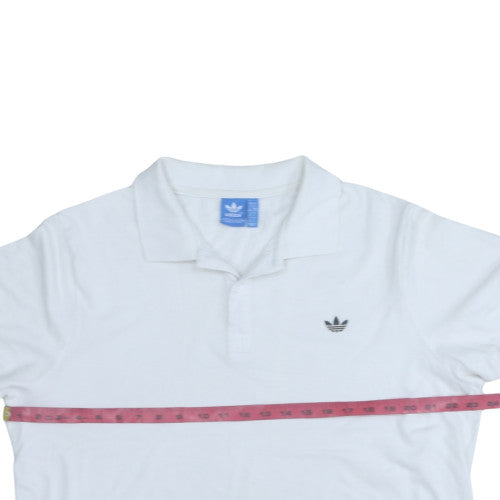 Adidas Men's White XL Cotton Polo Shirt Casual Sportswear