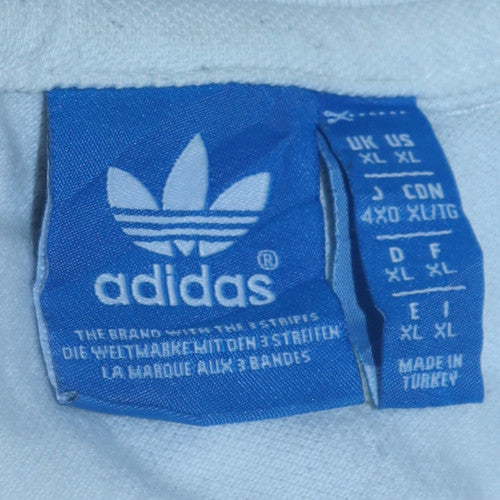 Adidas Men's White XL Cotton Polo Shirt Casual Sportswear