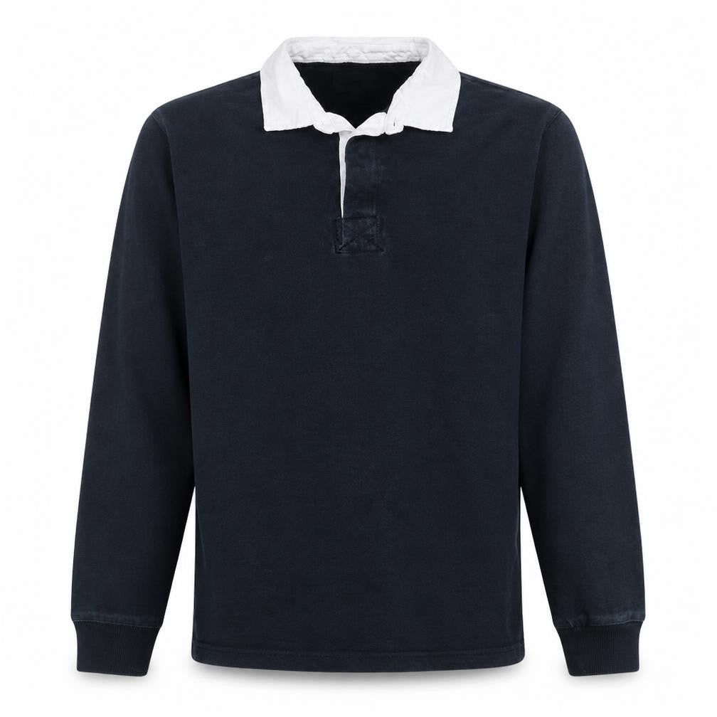 Front view of Marks & Spencer Men's Blue Collared Henley Sweatshirt XL