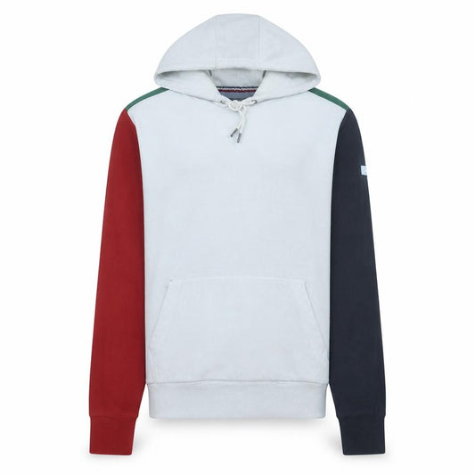 Front view of Tommy Hilfiger Men’s Multicoloured Pullover Hoodie, size S, Vintage Fit
