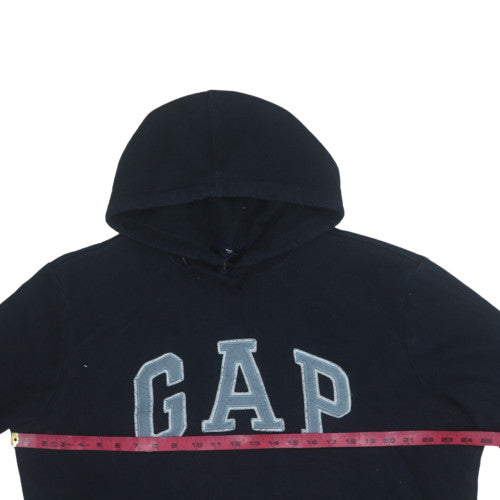 GAP Men's Black Pullover Hoodie Size L Logo Fleece Sweatshirt