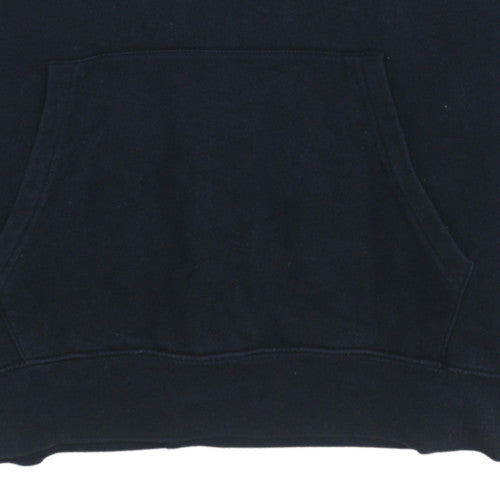 GAP Men's Black Pullover Hoodie Size L Logo Fleece Sweatshirt