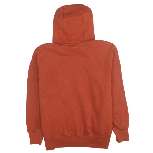 Nike Men's Orange Pullover Hoodie M Cotton Blend Athletic Style