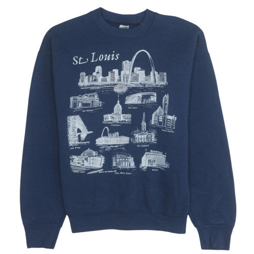 Fruit of the Loom Men’s Blue St. Louis Graphic Pullover Sweatshirt L