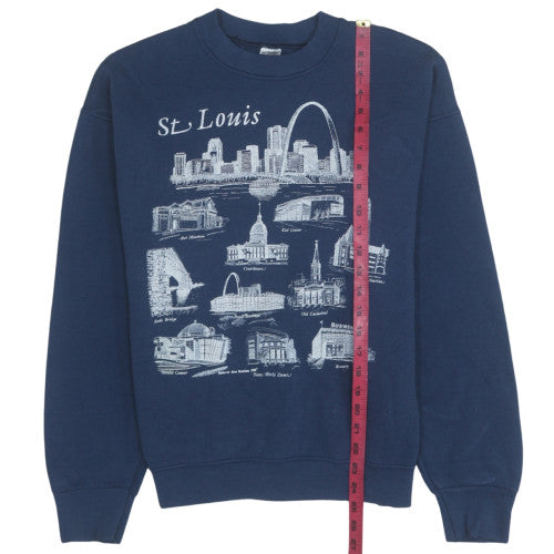 Fruit of the Loom Men’s Blue St. Louis Graphic Pullover Sweatshirt L
