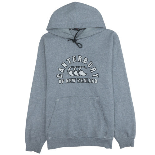 Canterbury Mens Grey Pullover Hoodie Size M Fleece Hooded Sweatshirt