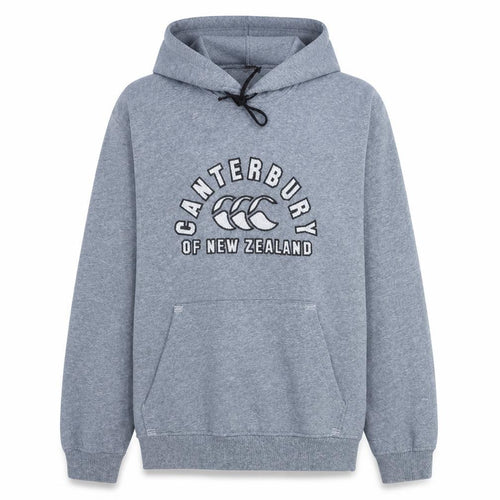 Canterbury Mens Grey Pullover Hoodie Size M Fleece Hooded Sweatshirt