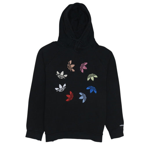 adidas Men’s Black Pullover Hoodie M Graphic Logo Fleece