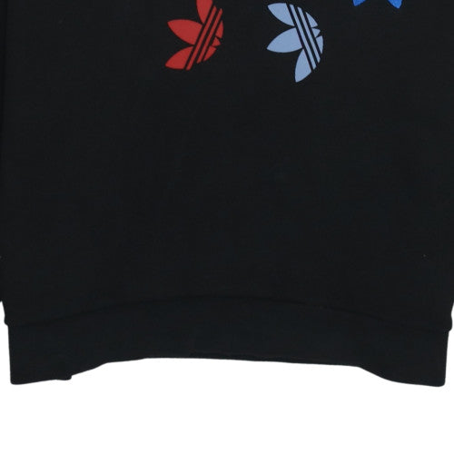 adidas Men’s Black Pullover Hoodie M Graphic Logo Fleece