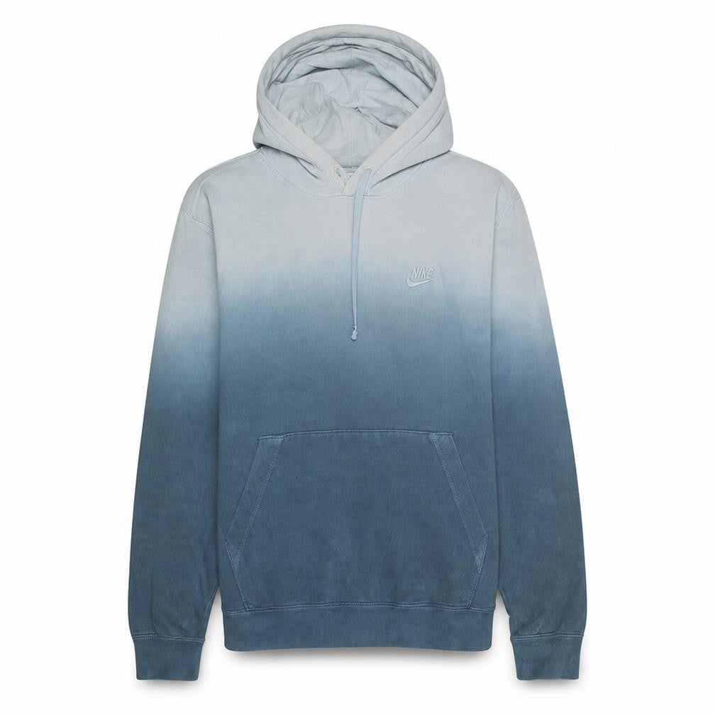Front view of Nike Men's Blue Small Pullover Hoodie Gradient Fleece Sweatshirt