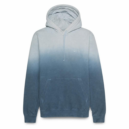 Front view of Nike Men's Blue Small Pullover Hoodie Gradient Fleece Sweatshirt