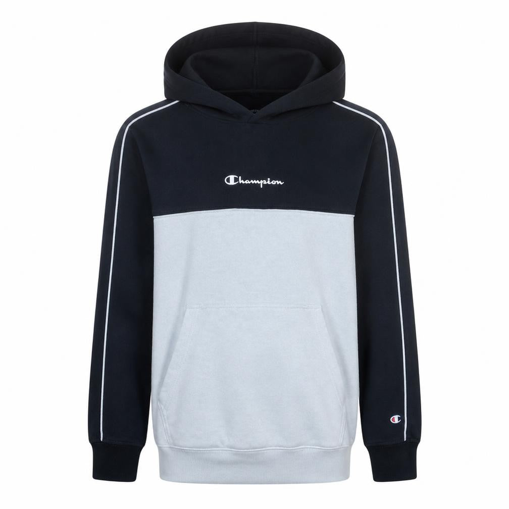 Champion Boys Black & Grey Pullover Hoodie 13-14 Years Fleece Logo Sweatshirt
