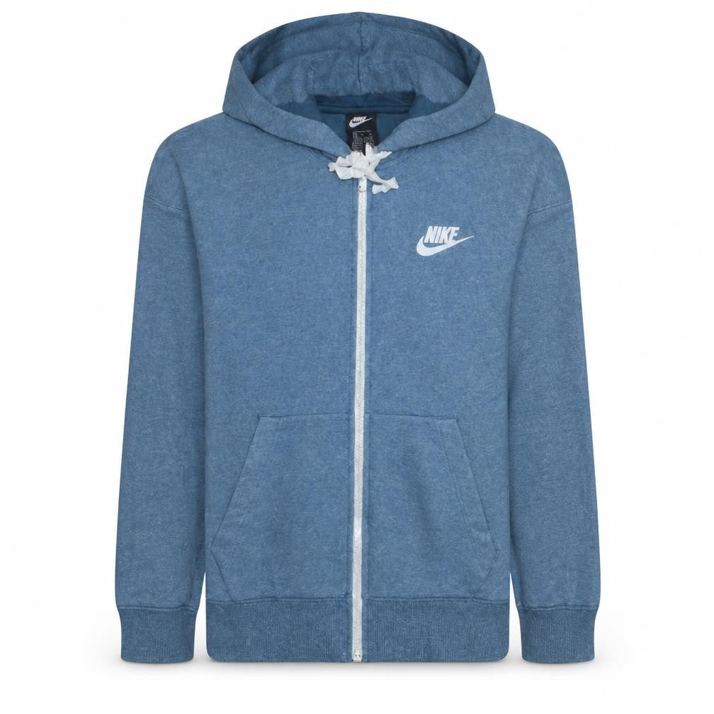 Nike Men's Blue Full Zip Hoodie Size S Lightweight Cotton Blend