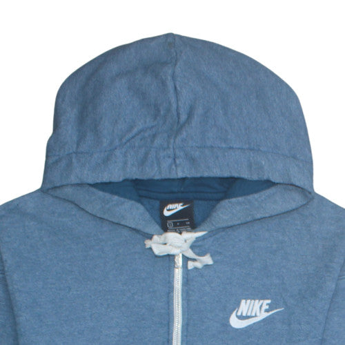 Nike Men's Blue Full Zip Hoodie Size S Lightweight Cotton Blend