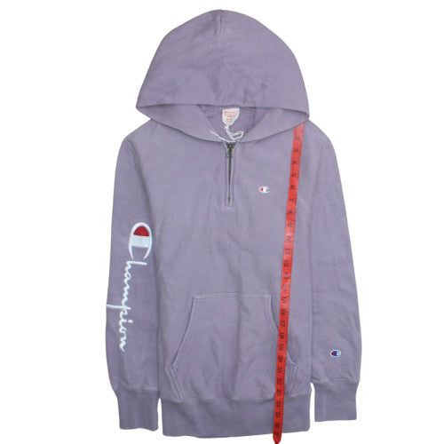 Champion Womens Purple 1/2 Zip Hooded Pullover Sweatshirt M