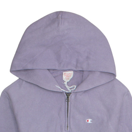Champion Womens Purple 1/2 Zip Hooded Pullover Sweatshirt M