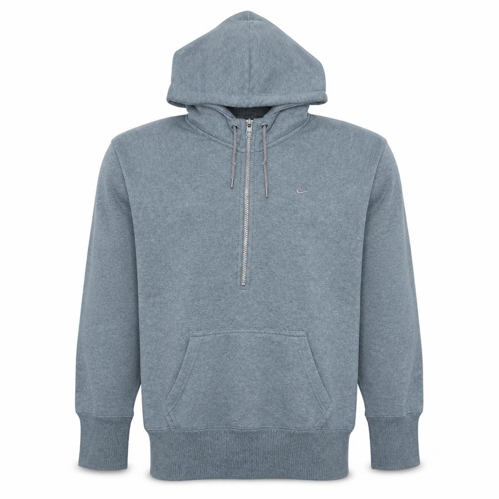 Front view of Nike Men’s Grey 1/2 Zip Hoodie Sweatshirt XL Regular Fit