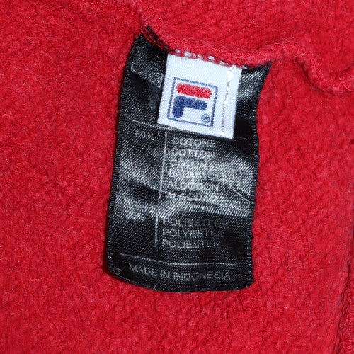 Fila Women Red XL Crew Neck Pullover Sweatshirt Classic Logo