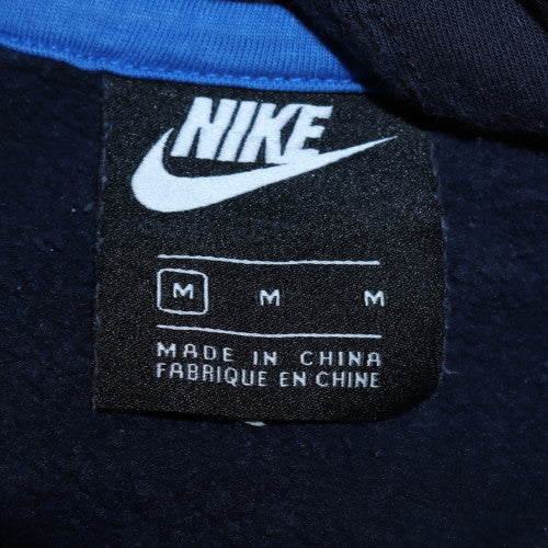 Nike Men's Blue Pullover Hoodie Size M Fleece Logo Sportswear