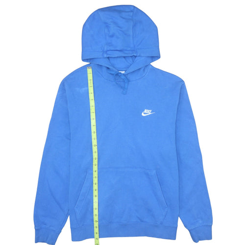 Nike Womens Blue Pullover Hoodie Size L Cotton Blend Casual