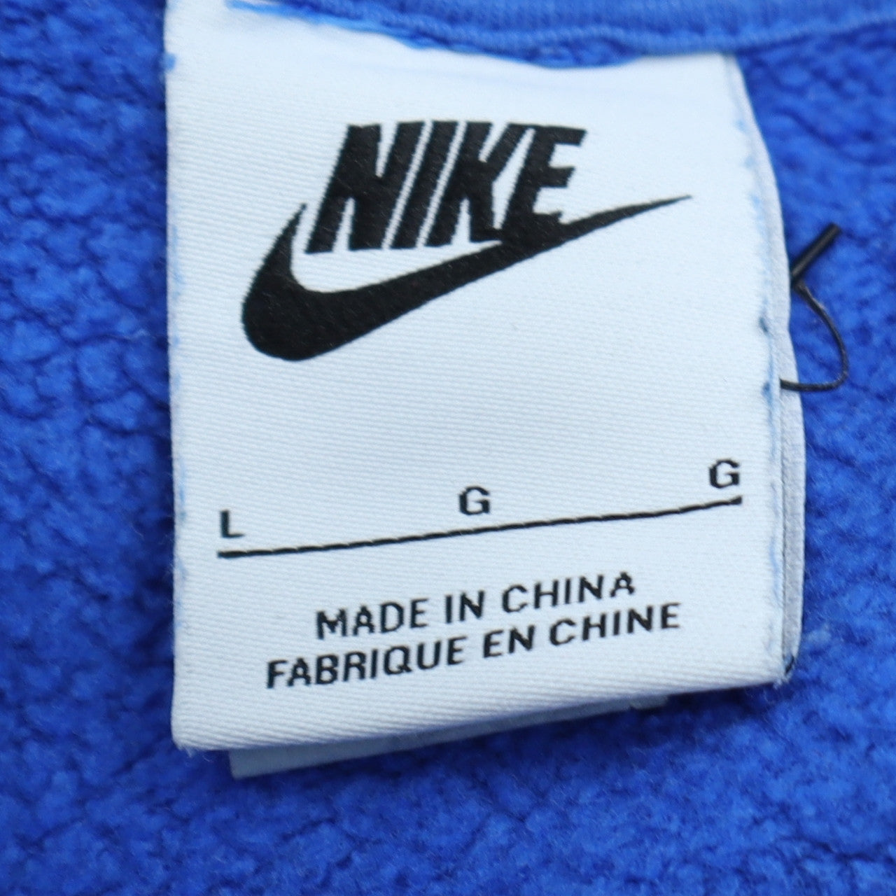 Nike Womens Blue Pullover Hoodie Size L Cotton Blend Casual