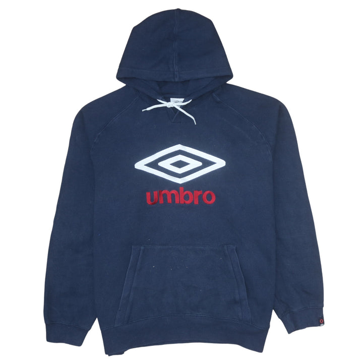 Umbro Womens Navy XXL Pullover Hoodie with Logo and Kangaroo Pocket