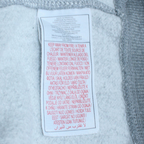Nike Men Grey Crew Neck Pullover Sweatshirt M Regular Fit