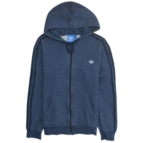 Adidas Men's Blue Full Zip Hoodie Size M Sportswear Fleece